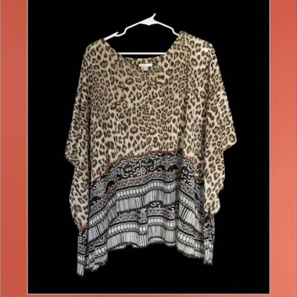 EST 1946 brand leopard blouse cami and cover up - Picture 1 of 5